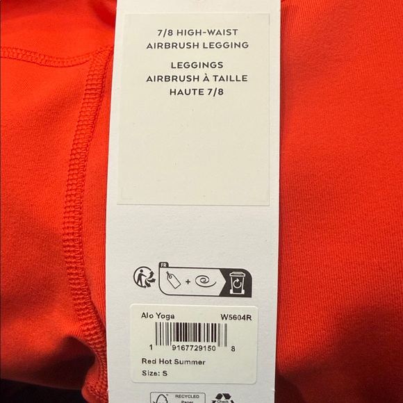 ALO YOGA | ✨NEW✨ 7/8 High-Waist Airbrush Legging in Red Hot Summer - Picture 6 of 6